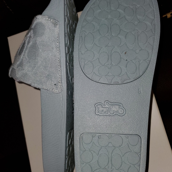 Coach Slides, Light Blue, Size 8 - Picture 3 of 4